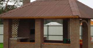 Беседка из кирпича под ключ в Петрозаводске цена от 3242 рублей - Строй-Птр